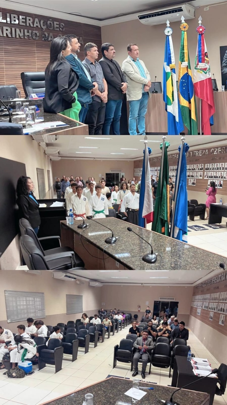 Câmara Municipal de Confresa entrega Moções de Aplausos a policiais militares, civis, atletas de karatê, secretários, vice-prefeito e vereador mirim em reconhecimento aos relevantes serviços prestados à comunidade.