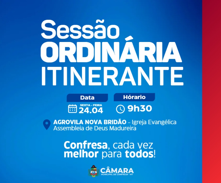 6&ordf; Sess&atilde;o Ordin&aacute;ria e 2&ordf; Itinerante dessa vez realizada na Agrovila Nova Brid&atilde;o