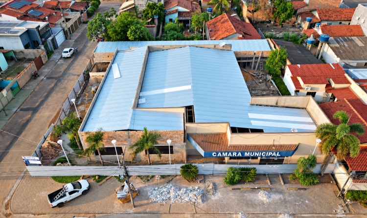 Obra de reforma e ampliação da Câmara Municipal chega a 60% de conclusão