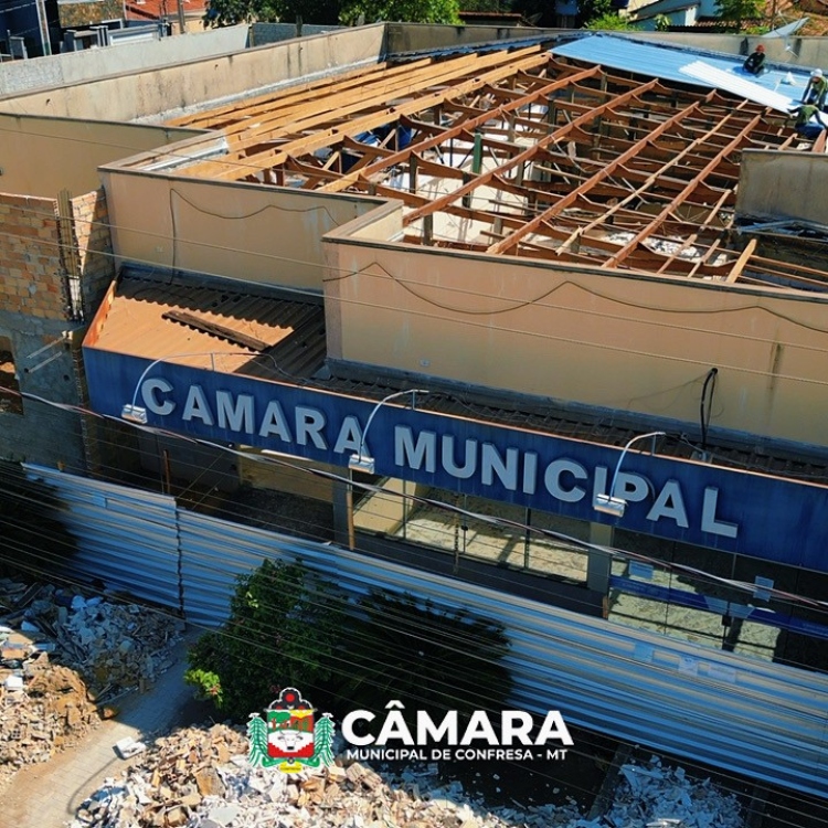 A obra de amplia&ccedil;&atilde;o e reforma da C&acirc;mara Municipal segue avan&ccedil;ando