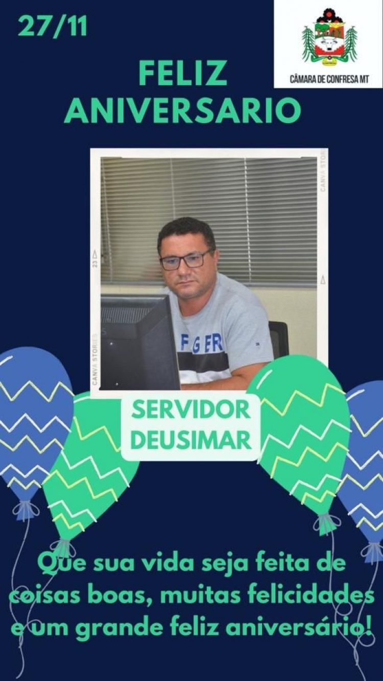 Hoje celebramos mais um dia de vida do nosso servidor Deusimar!!!!