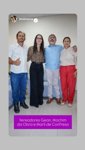 &quot;Com união e compromisso, a comitiva de vereadores de Confresa avança em Cuiabá em busca de recursos e emendas para transformar o futuro do nosso povo.&quot;