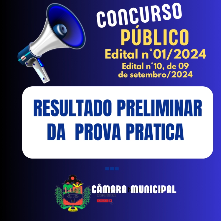 Resultado preliminar da prova Prática