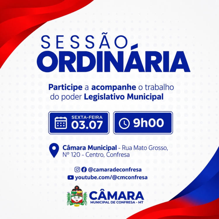 11&ordf; Sess&atilde;o Ordin&aacute;ria refor&ccedil;a o compromisso da C&acirc;mara Municipal com as demandas da popula&ccedil;&atilde;o