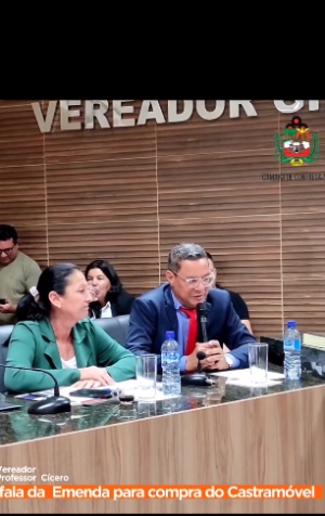 Vereador Professor Cícero fala da Emenda para compra do Castramóvel