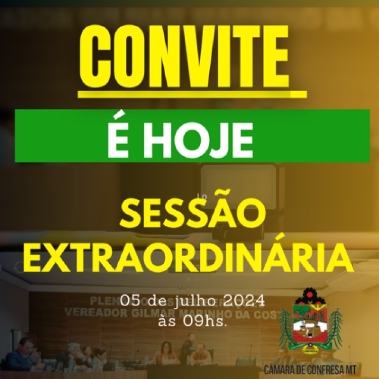 Hoje acontece mais uma Sessão Extraordinária será transmitida ao VIVO na Página