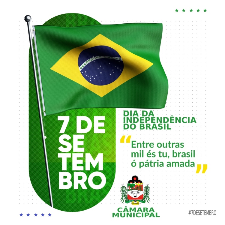 07 de setembro dia da independência do Brasil!