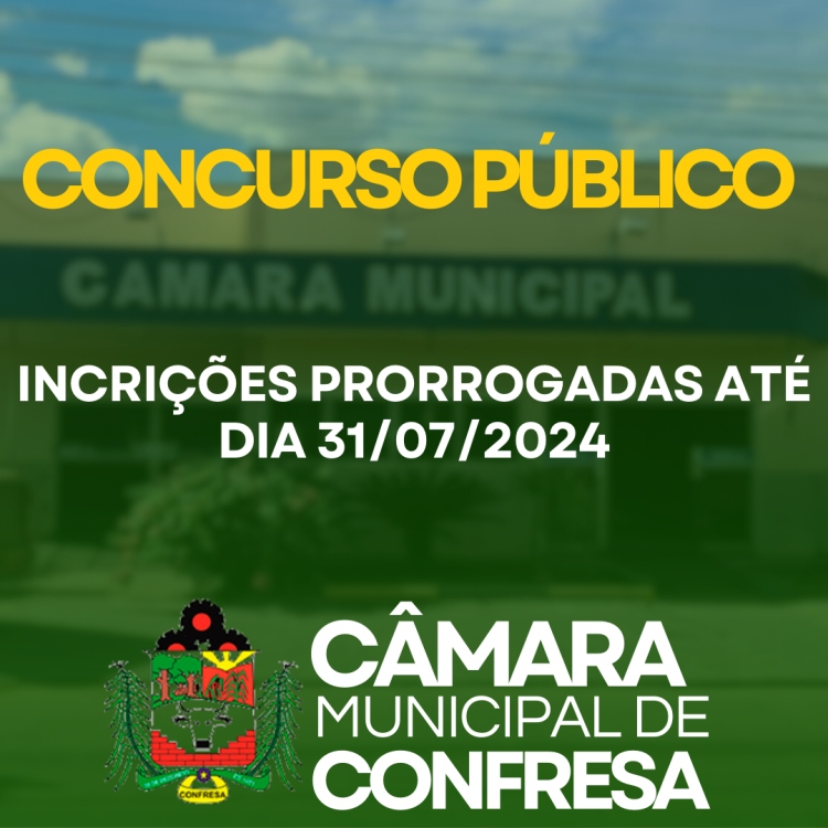 Concurso Da Câmara Municipal Tem Inscrições Prorrogadas