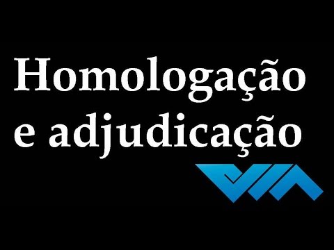 Publicação de termo de adjudicação e homologação