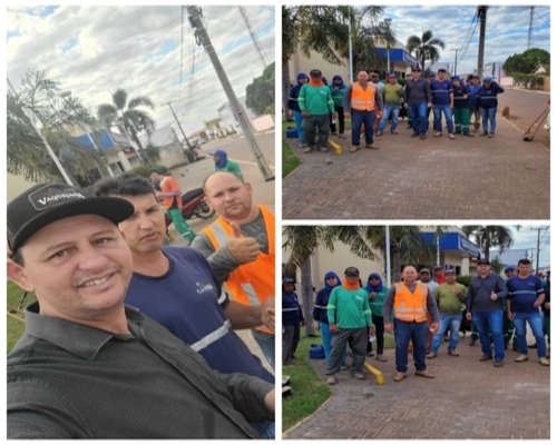 Presidente da Câmara Municipal toma café da manhã com equipe de limpeza da Cidade