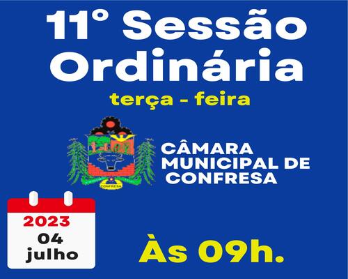 Sessão Ordinária nesta terça-feira dia (04/07)